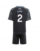 Aston Villa Matty Cash #2 Bortedraktsett Barn 2025-26 Korte ermer (+ bukser)